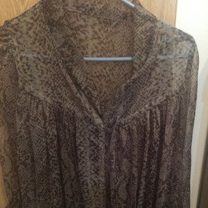 Ethnic Snake Chiffon print Top